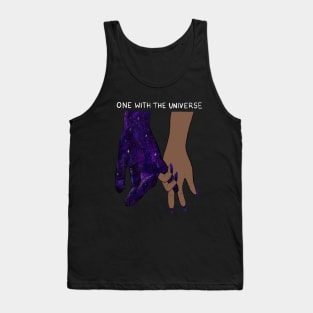 One with the universe galaxy hands Tank Top